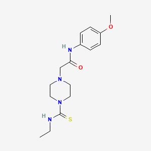 molecular formula C16H24N4O2S B4792828 2-{4-[(ethylamino)carbonothioyl]-1-piperazinyl}-N-(4-methoxyphenyl)acetamide 