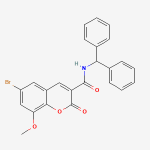 molecular formula C24H18BrNO4 B4792854 6-bromo-N-(diphenylmethyl)-8-methoxy-2-oxo-2H-chromene-3-carboxamide 