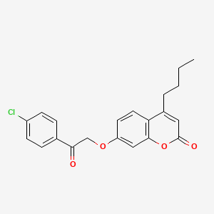 molecular formula C21H19ClO4 B4792879 4-butyl-7-[2-(4-chlorophenyl)-2-oxoethoxy]-2H-chromen-2-one 
