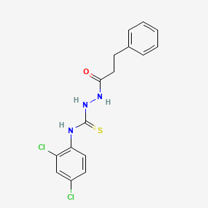 molecular formula C16H15Cl2N3OS B4792894 N-(2,4-dichlorophenyl)-2-(3-phenylpropanoyl)hydrazinecarbothioamide 