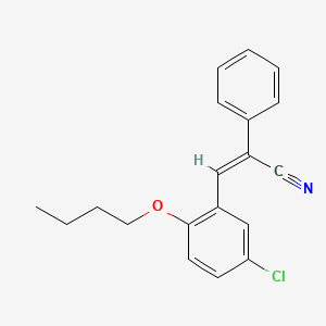 molecular formula C19H18ClNO B4792900 3-(2-butoxy-5-chlorophenyl)-2-phenylacrylonitrile 