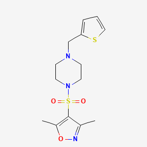 molecular formula C14H19N3O3S2 B4792913 1-[(3,5-dimethyl-4-isoxazolyl)sulfonyl]-4-(2-thienylmethyl)piperazine 
