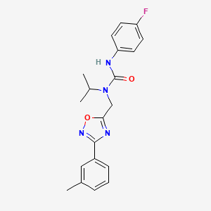 molecular formula C20H21FN4O2 B4792924 N'-(4-fluorophenyl)-N-isopropyl-N-{[3-(3-methylphenyl)-1,2,4-oxadiazol-5-yl]methyl}urea 