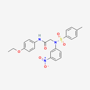 molecular formula C23H23N3O6S B4792938 N~1~-(4-ethoxyphenyl)-N~2~-[(4-methylphenyl)sulfonyl]-N~2~-(3-nitrophenyl)glycinamide 