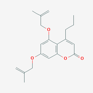 molecular formula C20H24O4 B4792968 5,7-bis[(2-methyl-2-propen-1-yl)oxy]-4-propyl-2H-chromen-2-one 
