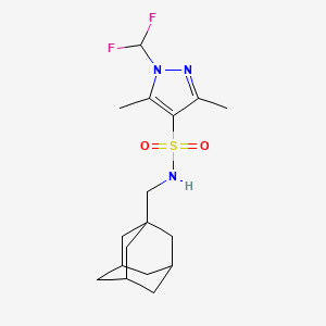molecular formula C17H25F2N3O2S B4792981 N-(1-adamantylmethyl)-1-(difluoromethyl)-3,5-dimethyl-1H-pyrazole-4-sulfonamide 