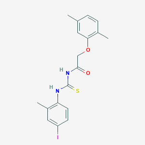 molecular formula C18H19IN2O2S B4792987 2-(2,5-dimethylphenoxy)-N-{[(4-iodo-2-methylphenyl)amino]carbonothioyl}acetamide 
