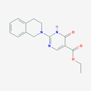 molecular formula C16H17N3O3 B4793010 ethyl 2-(3,4-dihydro-2(1H)-isoquinolinyl)-4-oxo-1,4-dihydro-5-pyrimidinecarboxylate 