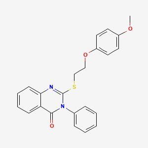 molecular formula C23H20N2O3S B4793044 2-{[2-(4-methoxyphenoxy)ethyl]thio}-3-phenyl-4(3H)-quinazolinone 