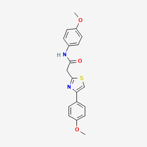 molecular formula C19H18N2O3S B4793058 N-(4-methoxyphenyl)-2-[4-(4-methoxyphenyl)-1,3-thiazol-2-yl]acetamide 