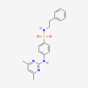 molecular formula C20H22N4O2S B4793080 4-[(4,6-dimethylpyrimidin-2-yl)amino]-N-(2-phenylethyl)benzenesulfonamide 