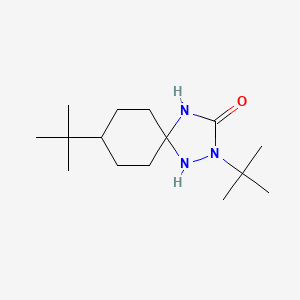 molecular formula C15H29N3O B4793096 2,8-di-tert-butyl-1,2,4-triazaspiro[4.5]decan-3-one 