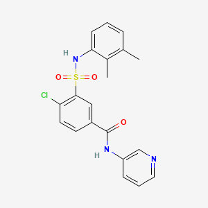 molecular formula C20H18ClN3O3S B4793126 4-chloro-3-{[(2,3-dimethylphenyl)amino]sulfonyl}-N-3-pyridinylbenzamide 