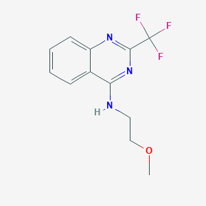molecular formula C12H12F3N3O B4793136 N-(2-methoxyethyl)-2-(trifluoromethyl)-4-quinazolinamine 