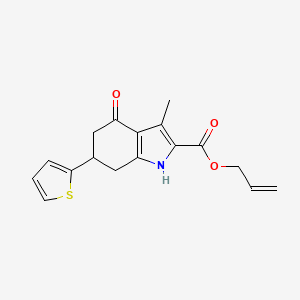 molecular formula C17H17NO3S B4793137 allyl 3-methyl-4-oxo-6-(2-thienyl)-4,5,6,7-tetrahydro-1H-indole-2-carboxylate 