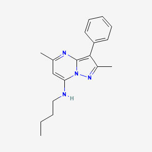 molecular formula C18H22N4 B4793197 N-butyl-2,5-dimethyl-3-phenylpyrazolo[1,5-a]pyrimidin-7-amine 