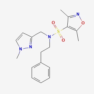molecular formula C18H22N4O3S B4793231 3,5-dimethyl-N-[(1-methyl-1H-pyrazol-3-yl)methyl]-N-(2-phenylethyl)-4-isoxazolesulfonamide 