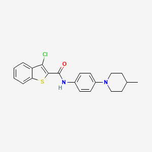 molecular formula C21H21ClN2OS B4793247 3-chloro-N-[4-(4-methyl-1-piperidinyl)phenyl]-1-benzothiophene-2-carboxamide 