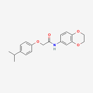 molecular formula C19H21NO4 B4793299 N-(2,3-dihydro-1,4-benzodioxin-6-yl)-2-(4-isopropylphenoxy)acetamide 