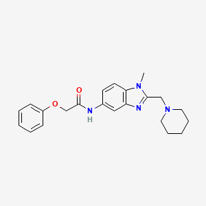 molecular formula C22H26N4O2 B4793301 N-[1-methyl-2-(1-piperidinylmethyl)-1H-benzimidazol-5-yl]-2-phenoxyacetamide 