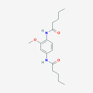 molecular formula C17H26N2O3 B4793328 N,N'-(2-methoxy-1,4-phenylene)dipentanamide 