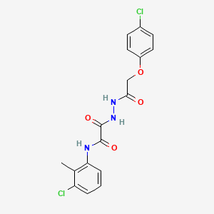 molecular formula C17H15Cl2N3O4 B4793329 N-(3-chloro-2-methylphenyl)-2-{2-[(4-chlorophenoxy)acetyl]hydrazino}-2-oxoacetamide 