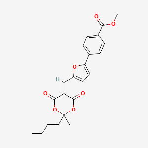 methyl 4-{5-[(2-butyl-2-methyl-4,6-dioxo-1,3-dioxan-5-ylidene)methyl]-2-furyl}benzoate