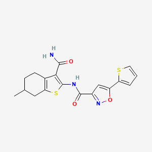 N-[3-(aminocarbonyl)-6-methyl-4,5,6,7-tetrahydro-1-benzothien-2-yl]-5-(2-thienyl)-3-isoxazolecarboxamide