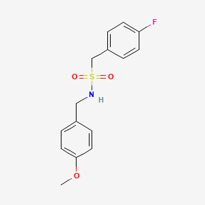 molecular formula C15H16FNO3S B4793377 1-(4-fluorophenyl)-N-(4-methoxybenzyl)methanesulfonamide 