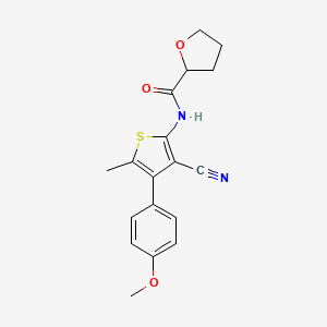 molecular formula C18H18N2O3S B4793384 N-[3-cyano-4-(4-methoxyphenyl)-5-methyl-2-thienyl]tetrahydro-2-furancarboxamide 