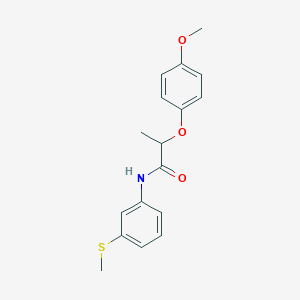 2-(4-methoxyphenoxy)-N-[3-(methylthio)phenyl]propanamide