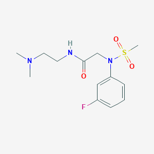 molecular formula C13H20FN3O3S B4793408 N~1~-[2-(dimethylamino)ethyl]-N~2~-(3-fluorophenyl)-N~2~-(methylsulfonyl)glycinamide 