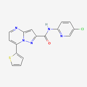 N-(5-chloro-2-pyridinyl)-7-(2-thienyl)pyrazolo[1,5-a]pyrimidine-2-carboxamide