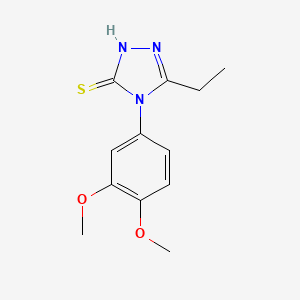 molecular formula C12H15N3O2S B4793436 4-(3,4-dimethoxyphenyl)-5-ethyl-4H-1,2,4-triazole-3-thiol 