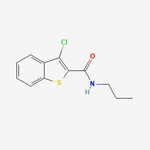 molecular formula C12H12ClNOS B4793451 3-chloro-N-propyl-1-benzothiophene-2-carboxamide 