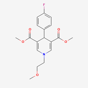 molecular formula C18H20FNO5 B4793454 dimethyl 4-(4-fluorophenyl)-1-(2-methoxyethyl)-1,4-dihydro-3,5-pyridinedicarboxylate 