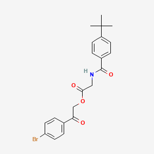 molecular formula C21H22BrNO4 B4793470 2-(4-bromophenyl)-2-oxoethyl N-(4-tert-butylbenzoyl)glycinate 