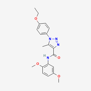 molecular formula C20H22N4O4 B4793476 N-(2,5-dimethoxyphenyl)-1-(4-ethoxyphenyl)-5-methyl-1H-1,2,3-triazole-4-carboxamide 