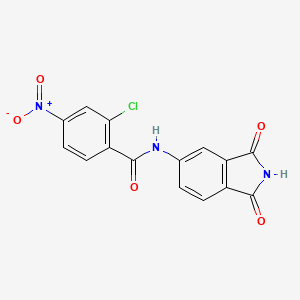 molecular formula C15H8ClN3O5 B4793490 2-chloro-N-(1,3-dioxo-2,3-dihydro-1H-isoindol-5-yl)-4-nitrobenzamide 