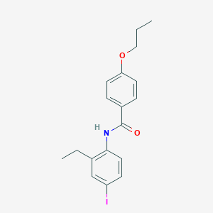 molecular formula C18H20INO2 B4793501 N-(2-ethyl-4-iodophenyl)-4-propoxybenzamide 