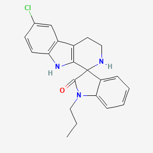 6-chloro-1'-propyl-2,3,4,9-tetrahydrospiro[beta-carboline-1,3'-indol]-2'(1'H)-one