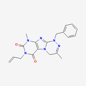 molecular formula C19H20N6O2 B4793621 7-allyl-1-benzyl-3,9-dimethyl-1,4-dihydro[1,2,4]triazino[3,4-f]purine-6,8(7H,9H)-dione 