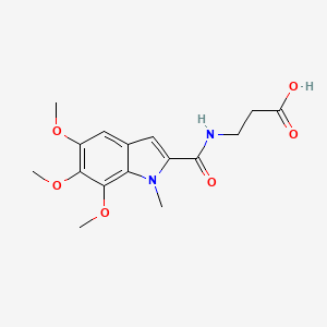 molecular formula C16H20N2O6 B4793644 N-[(5,6,7-trimethoxy-1-methyl-1H-indol-2-yl)carbonyl]-beta-alanine 