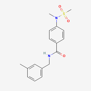 molecular formula C17H20N2O3S B4793662 N-(3-methylbenzyl)-4-[methyl(methylsulfonyl)amino]benzamide 