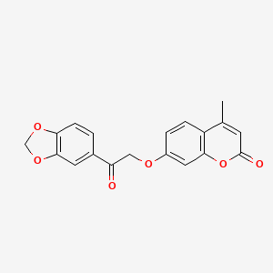 molecular formula C19H14O6 B4793713 7-[2-(1,3-benzodioxol-5-yl)-2-oxoethoxy]-4-methyl-2H-chromen-2-one 