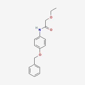 molecular formula C17H19NO3 B4793738 N-[4-(benzyloxy)phenyl]-2-ethoxyacetamide CAS No. 600140-23-6