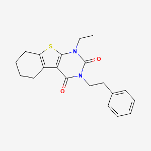 molecular formula C20H22N2O2S B4793768 1-ethyl-3-(2-phenylethyl)-5,6,7,8-tetrahydro[1]benzothieno[2,3-d]pyrimidine-2,4(1H,3H)-dione 
