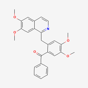 molecular formula C27H25NO5 B4793788 {2-[(6,7-dimethoxyisoquinolin-1-yl)methyl]-4,5-dimethoxyphenyl}(phenyl)methanone 