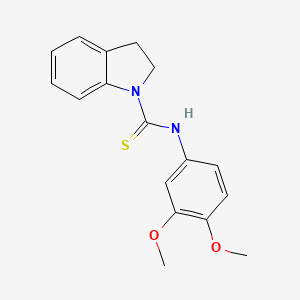 molecular formula C17H18N2O2S B4793798 N-(3,4-dimethoxyphenyl)-1-indolinecarbothioamide 