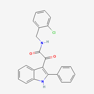 molecular formula C23H17ClN2O2 B4793810 N-(2-chlorobenzyl)-2-oxo-2-(2-phenyl-1H-indol-3-yl)acetamide 